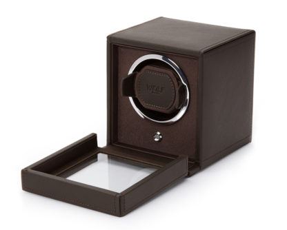 Wolf Cub Brown Watch Winder With Cover 461106