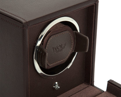 Wolf Cub Brown Watch Winder With Cover 461106