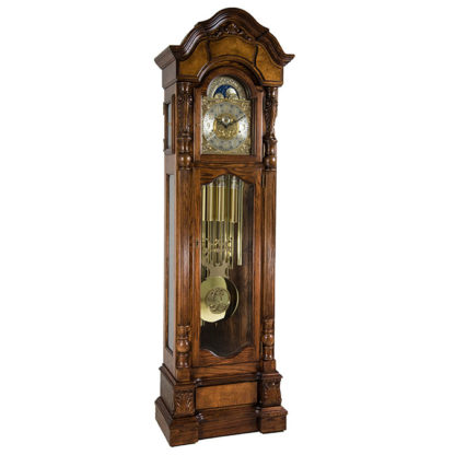 Hermle ANSTEAD Dark Oak Tubular Floor Clock 010953-041171T