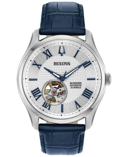 Bulova Automatic Blue Mens Watch 96A206