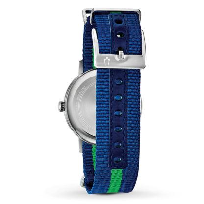 Bulova Aerojet Blue & Green Strap Watch 96B316